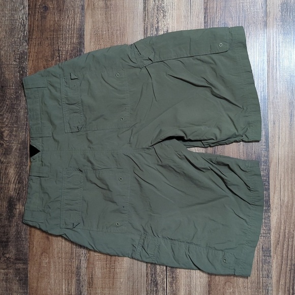 BSA Boy Scouts of America Cargo Shorts Adult Small Olive Green Supplex Nylon - Picture 5 of 8